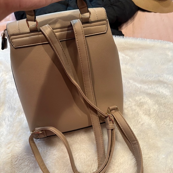 Tan Girls/Womens backpack purse